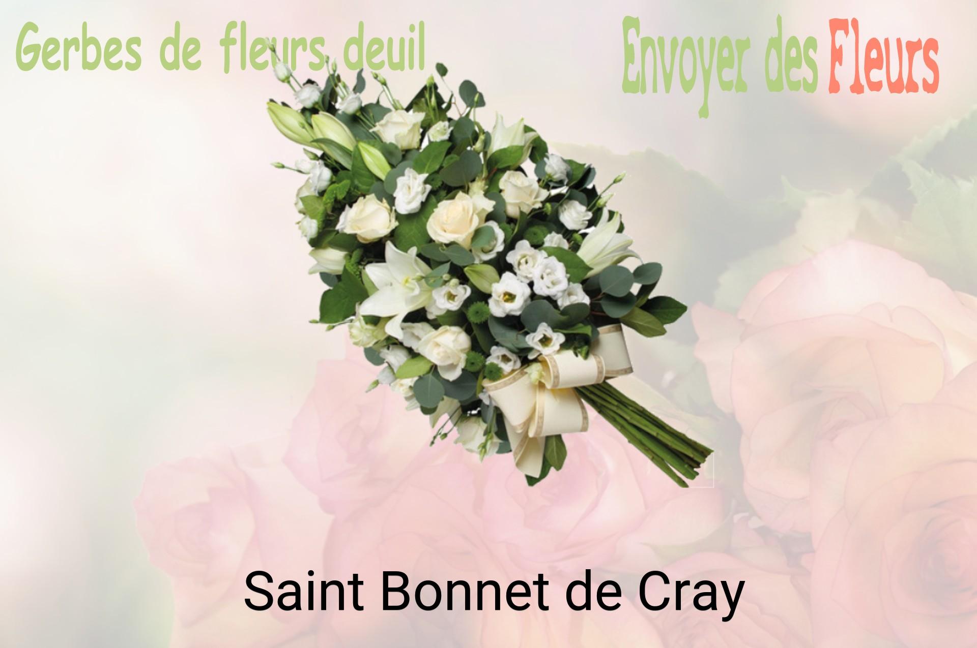 Gerbe de fleurs de deuil livrée à Saint-Bonnet-de-Cray